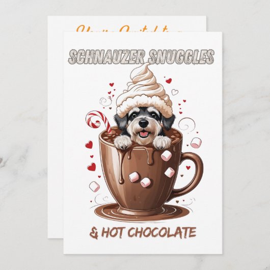 あなたをあたたかな時間に誘う スナウザー ホットココ 招待状 (正面/裏面)