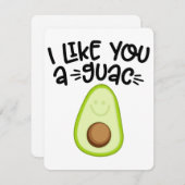 あなたをアボカド好き | 面白いアボカドのしゃれ | かわいい食べ物 シーズンカード (正面/裏面)