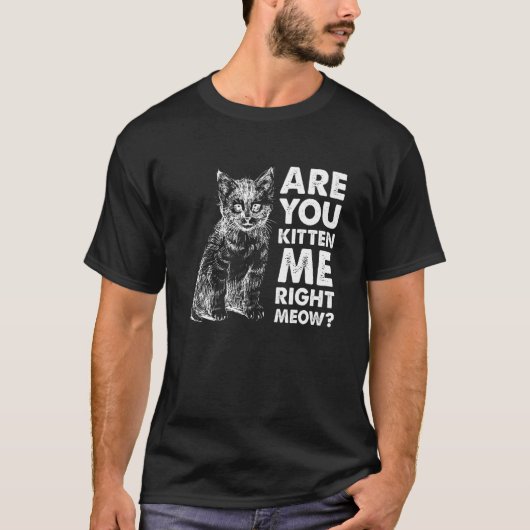あなたをキトゥンと呼ぶのは正しいにゃんこです 猫 Tシャツ (正面)