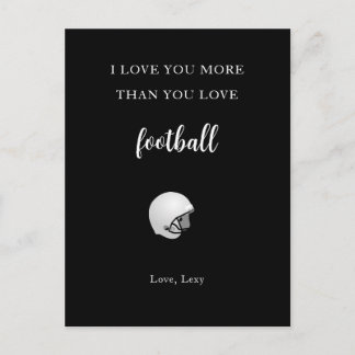 あなたをサッカーよりもっと愛してるロマンチックなポストカード ポストカード