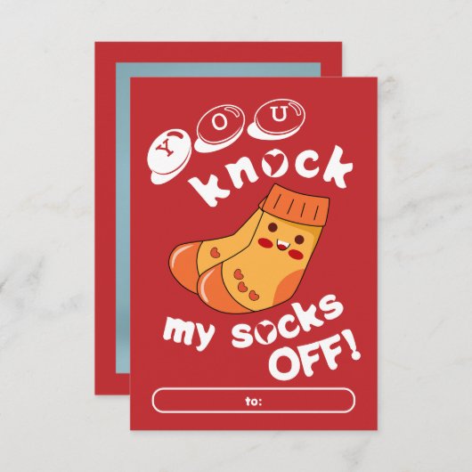 あなたをノックオフ クラスルーム バレンタイン カード (正面/裏面)