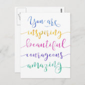 あなたを勇気づける 美しい すばらしい ポストカード (正面/裏面)