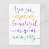 あなたを勇気づける 美しい すばらしい ポストカード (正面)