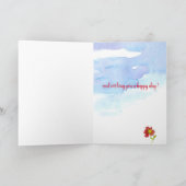 あなたを幸せな日の花を犬望んで下さい カード (内部)