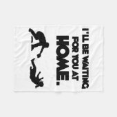 あなたを待っています フリースブランケット (正面(横))