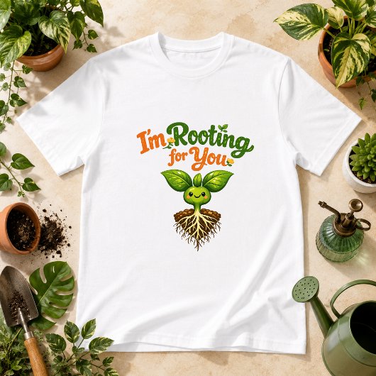 あなたを応援してる プラント ユーモア Tシャツ