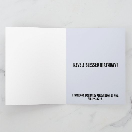 あなたを思い出すたびに神に感謝します キャビン カード (内部)