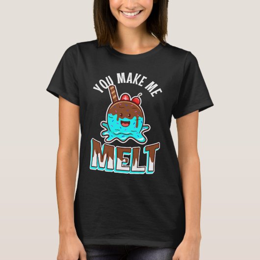 あなたを思うと溶けちゃう Tシャツ (正面)