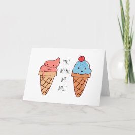 あなたを思うと胸がとろける バレンタインデーのユーモア カード