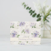 あなたを想うすてきな薄紫のラベンダーの花 ポストカード (スタンド正面)