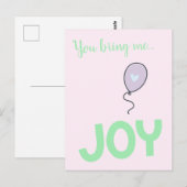 あなたを想うと幸せな気持ちになる - 可愛い風船 ポストカード (正面/裏面)