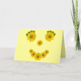 あなたを想う幸せな顔の花の笑顔 カード