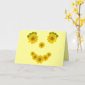 あなたを想う幸せな顔の花の笑顔 カード (黄色い花)