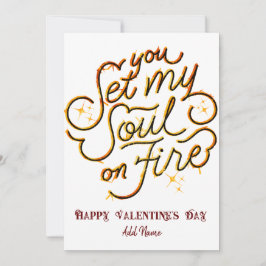 あなたを想う気持ちが私の魂に火をつけた記念日バレンタインデー シーズンカード