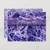 あなたを想う紫の紙の破片の写真 ポストカード (正面/裏面)