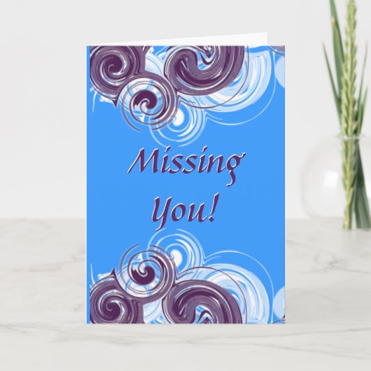 あなたを想う パープルウェーブ カスタムカバー 余白あり カード (正面)