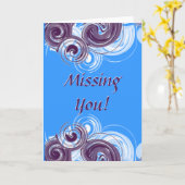 あなたを想う パープルウェーブ カスタムカバー 余白あり カード (黄色い花)