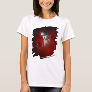 あなたを想って。バラを持つ美しい女性 Tシャツ