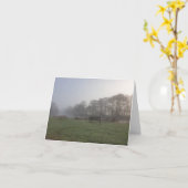 あなたを想って - 冬の朝の公園の散歩 カード (黄色い花)