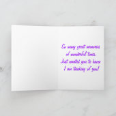 あなたを想って 紫の野の花写真カスタム カード (内部)