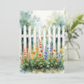 あなたを想って 花のピケットフェンス フラット カード (スタンド正面)