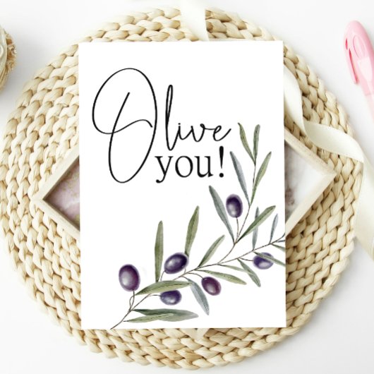 あなたを想って Olive You 楽しいラブカード カード