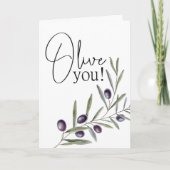 あなたを想って Olive You 楽しいラブカード カード (正面)