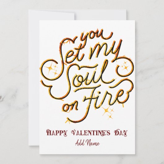 あなたを愛する気持ちに火をつける記念日バレンタインデー シーズンカード (正面)
