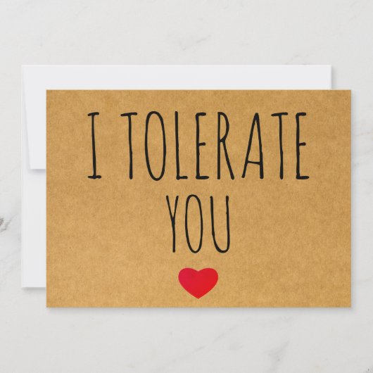 あなたを我慢してるよ 皮肉なバレンタインデーのメッセージ シーズンカード (正面)