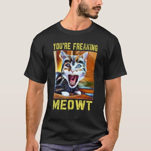 あなたを猫のように狂わせる 猫の駄洒落 ニャンニャンジョーク Tシャツ (正面)