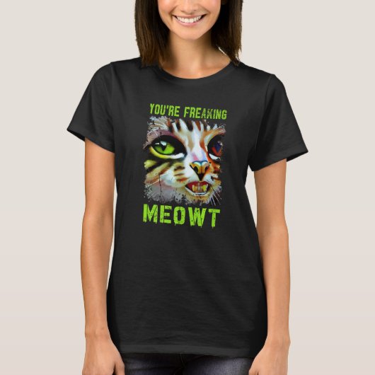 あなたを猫のように狂わせる 猫 ミーム 猫 パン 猫   4 Tシャツ (正面)