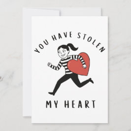 あなたを盗んだ 私のハート 面白い泥棒 バレンタイン シーズンカード