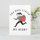 あなたを盗んだ 私のハート 面白い泥棒 バレンタイン シーズンカード (スタンド正面)