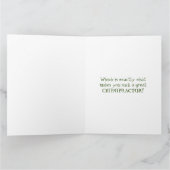 あなたを笑わせてくれる！割れた卵：カイロプラクターカード サンキューカード (内部)