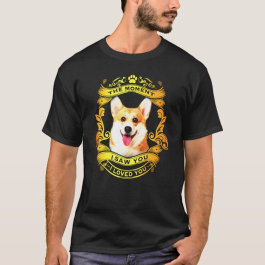 あなたを見た私はあなたを愛したPembrokeウェルシュコーギーCorgi Tシャツ (正面)