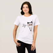 あなたを見つめるかわいい猫 トライブレンドTシャツ (正面全面)