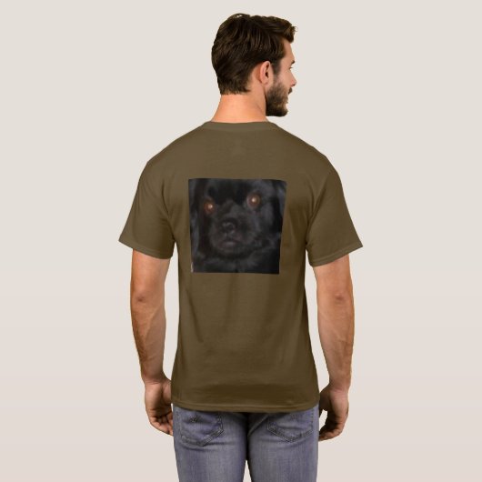 あなたを見つめる犬Tシャツ Tシャツ (裏面フル)
