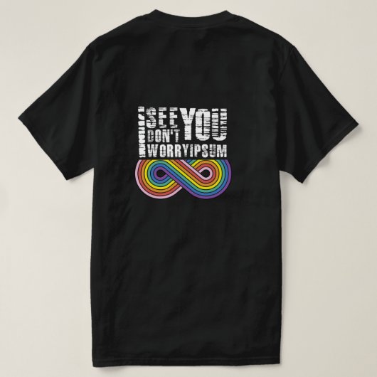 あなたを見ています、安心してください Tシャツ (デザイン裏面)