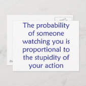 あなたを見ている可能性は ポストカード (正面/裏面)