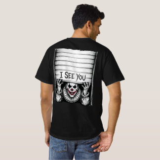 あなたを見てる - 怖いピエロのハロウィーン ホラーTシャツ Tシャツ
