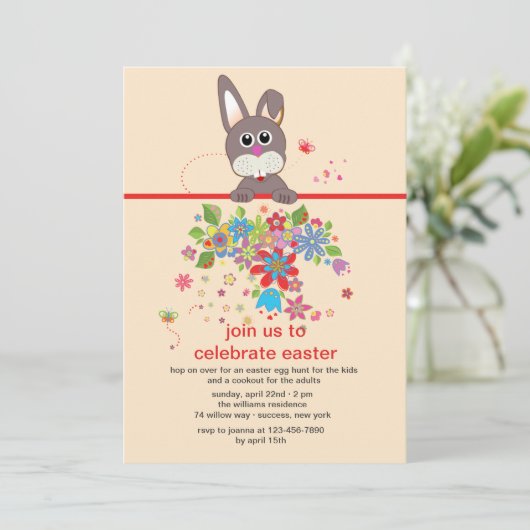 あなたを見てイースターパーティの招待状 招待状 (スタンド正面)