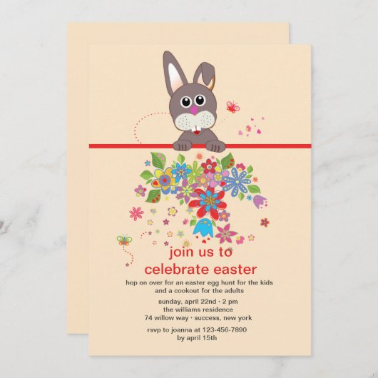 あなたを見てイースターパーティの招待状 招待状 (正面/裏面)