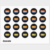 あなたを見て愛して受け入れる ゲイ プライド LGBT シャツ ラウンドシール (シート)