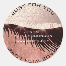 あなたを見る輝き：ウィンクするステッカー ラウンドシール