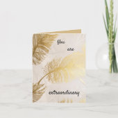 あなたを誇りに思うゴールドの羽根カード カード (正面)