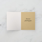 あなたを誇りに思うゴールドの羽根カード カード (内部)