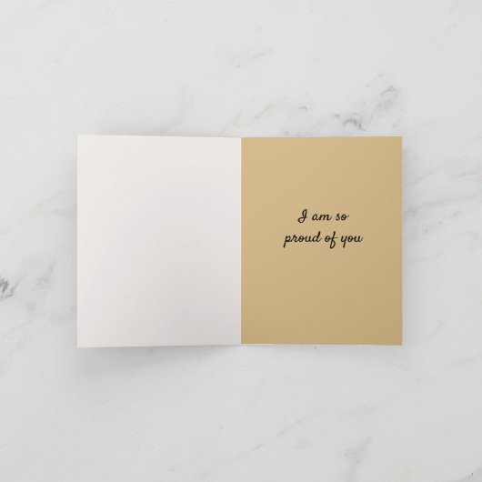 あなたを誇りに思うゴールドの羽根カード カード (内部)