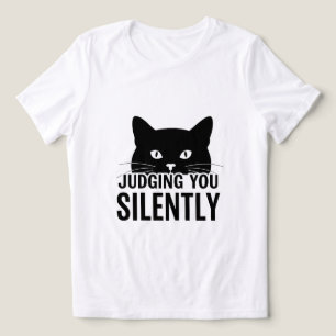 あなたを静かに見てるネコTシャツ, ねこ おもしろTシャツ, トライブレンドTシャツ