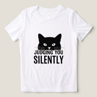 あなたを静かに見てるネコTシャツ, ねこ おもしろTシャツ, トライブレンドTシャツ