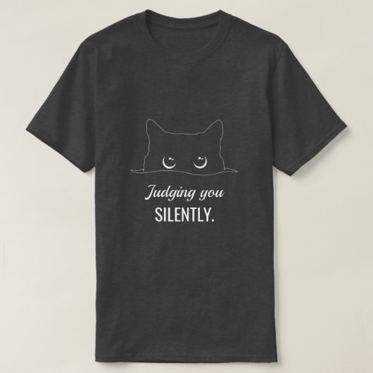 あなたを黙って判断するキティの名入れ Tシャツ (デザイン正面)